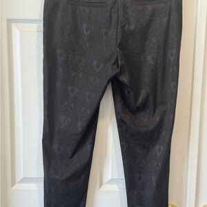 George Black Trousers Jacquard Print